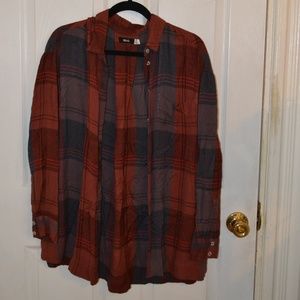 Urban Outfitters Burnt Orange Oversized Flannel, M